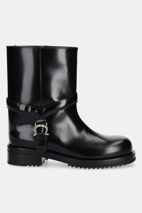 Pollini botki skórzane PA21084G0NPC0000 czarny AW25