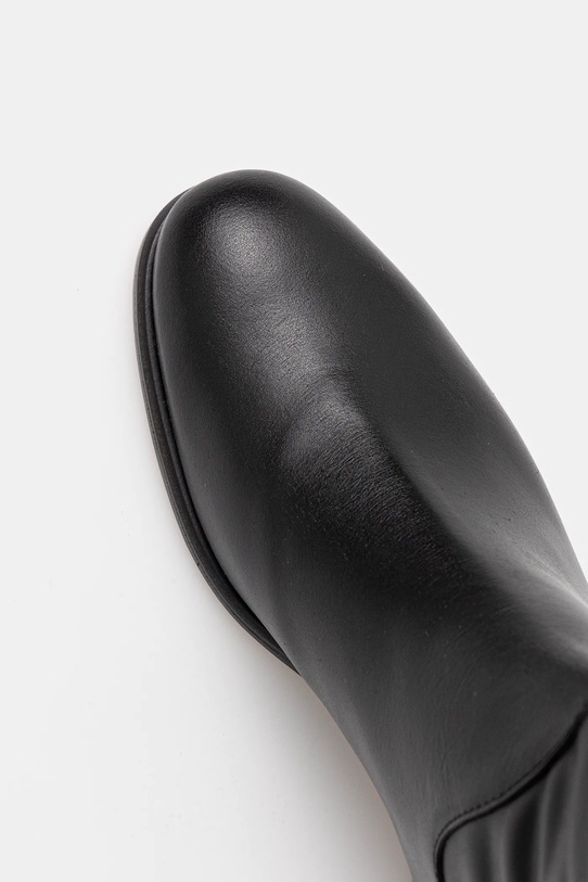 Kožené čižmy Pollini PA26133C0NPA0000 čierna