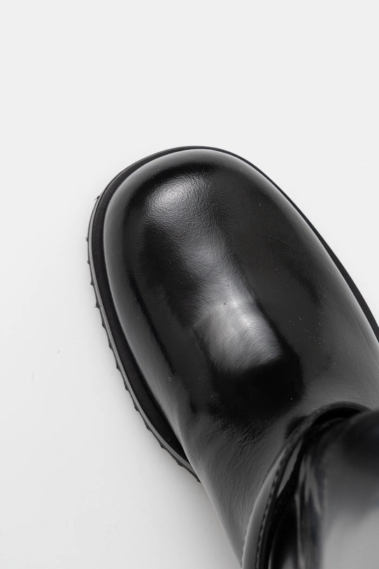 Usnjeni elegantni škornji Pollini PA26154G0NPC0000 črna