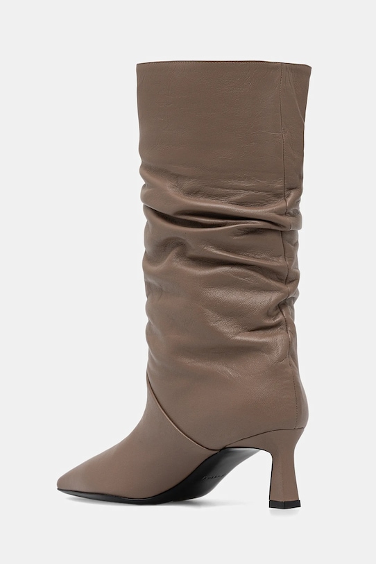 Obuwie Pollini botki skórzane SA24115C0NTE0135 brązowy