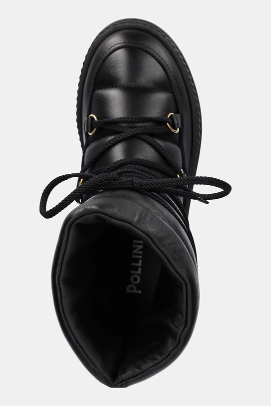 Pollini śniegowce skórzane czarny SA24225G0NTE100A