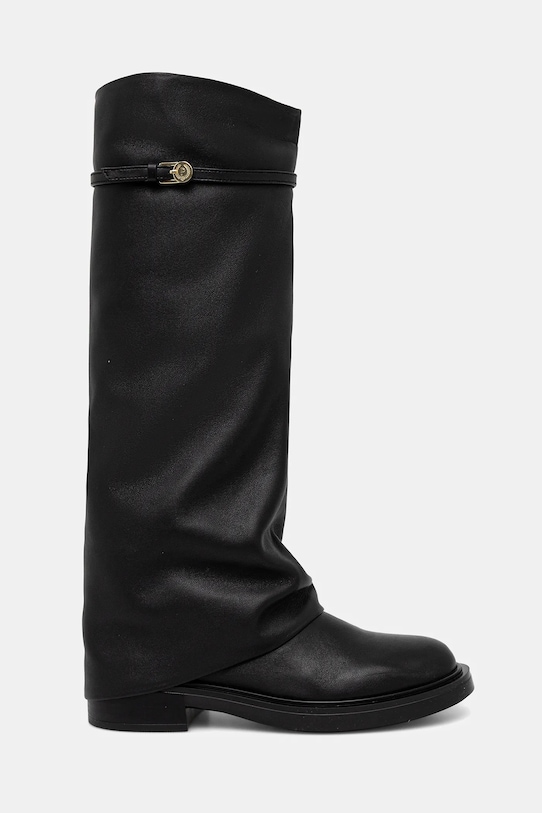 Шкіряні чоботи Pollini SA26103G0NTE0000 чорний AW25