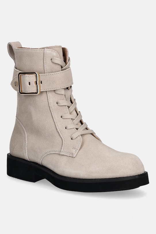 BOSS botki zamszowe Eleri płaski beżowy 50552774.275