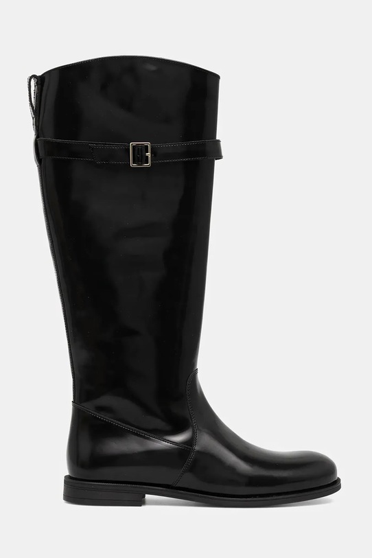 Кожаные сапоги BOSS Lycia 50552801.001 чёрный AW25