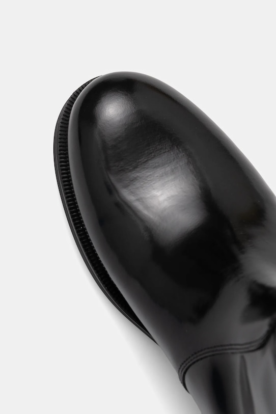 Шкіряні чоботи BOSS Lycia чорний 50552801.001