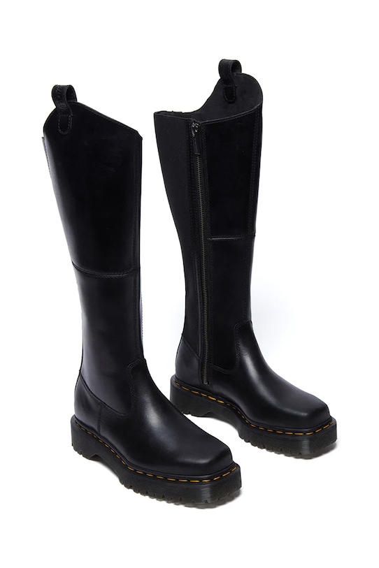 Dr. Martens kozaki skórzane Amaayah Hi DM31947001 czarny AW25