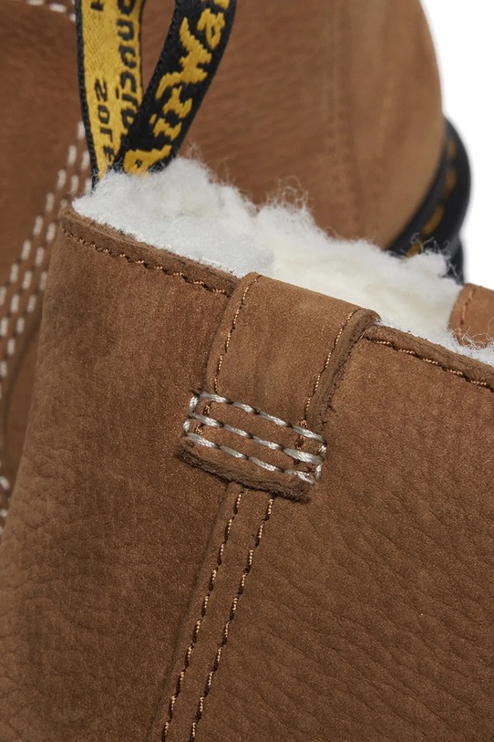 Dr. Martens botki nubukowe ZebZag Rigger Warm Lined DM42023200 brązowy