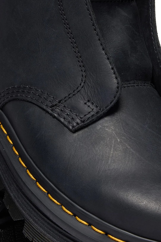Dr. Martens botki skórzane ZebZag Laceless DM42653001 czarny