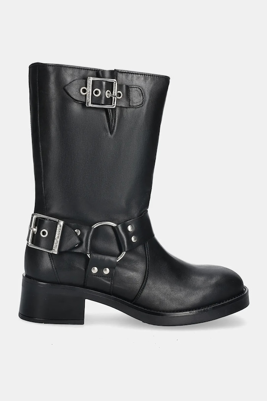 Steve Madden botki skórzane Blessing 11003172.017 czarny AW25