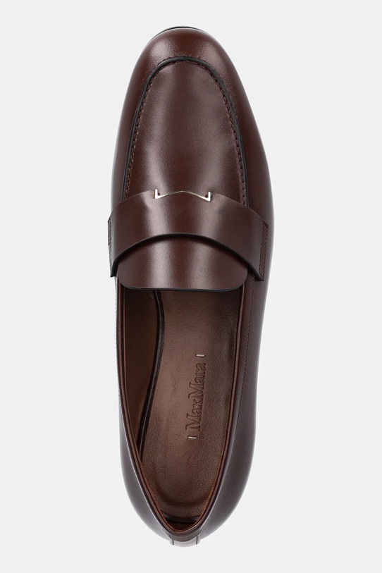 Max Mara mokasyny skórzane REGENTMOC brązowy 2524526071600