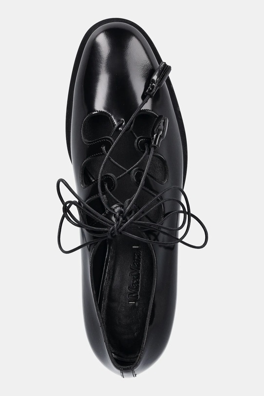 Max Mara półbuty skórzane GHIL czarny 2524526351600