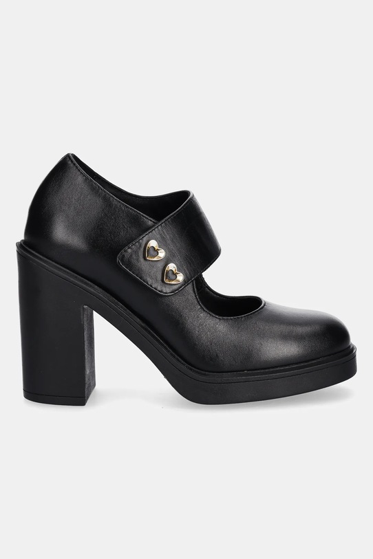 Love Moschino czółenka skórzane JA1043AG0NIA0000 czarny AW25