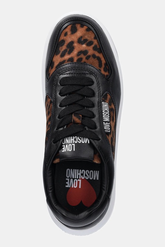 Love Moschino sneakersy skórzane czarny JA15295G0NJAA30A