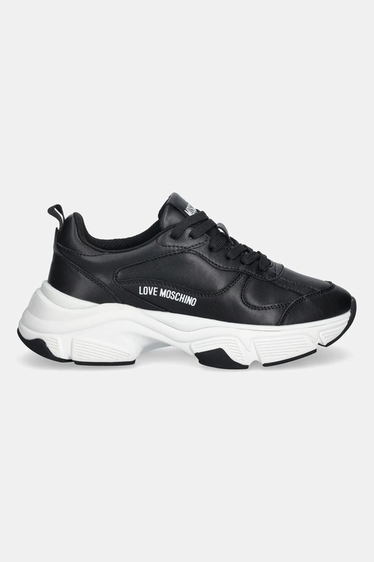 Love Moschino sneakersy skórzane JA15246G0NIA0000 czarny AW25