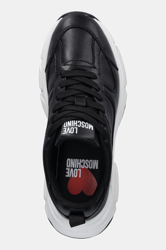 Love Moschino sneakersy skórzane czarny JA15246G0NIA0000