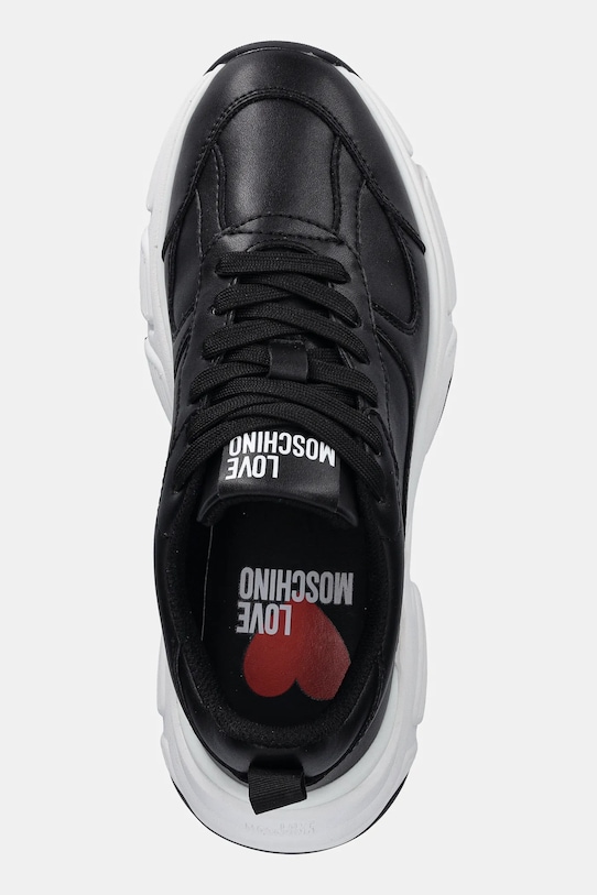 Love Moschino sneakersy skórzane czarny JA15246G0NIA0000