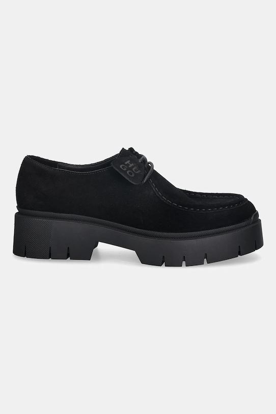 HUGO velúr félcipő Kris 50552698.001 fekete AW25