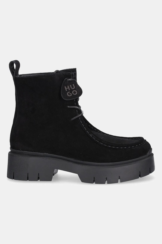 HUGO botki zamszowe Kris 50552733.001 czarny AW25