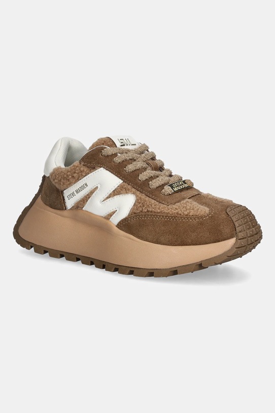 Steve Madden sneakersy Supercampo-F tekstylny brązowy 11005003.280
