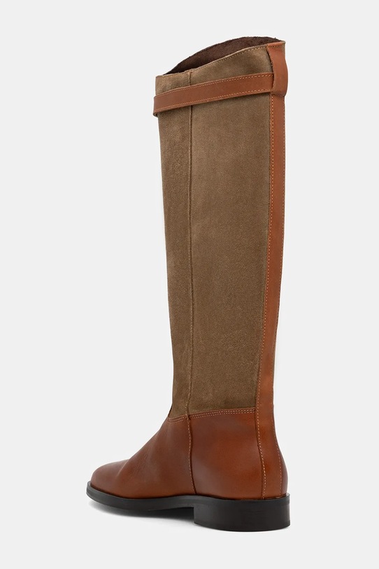 Obuwie Steve Madden kozaki skórzane Novi 11004728.BTU beżowy