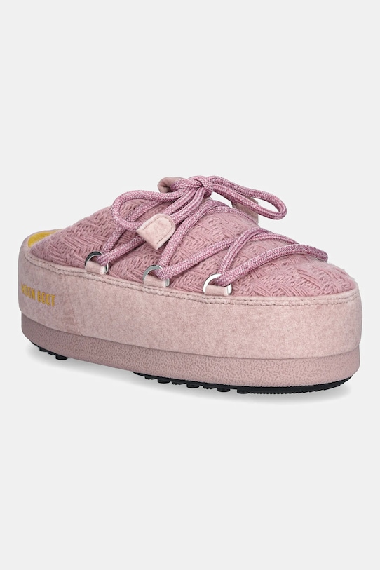 Moon Boot śniegowce MB X GIR EVX MULE KNIT nieocieplane różowy 80D1470140.J038