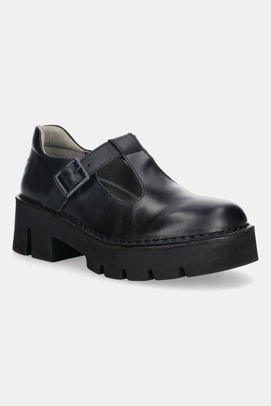 Fly London półbuty skórzane BAIZ162FLY platforma czarny P211162000