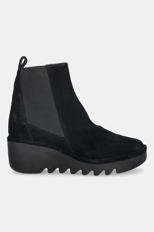 Fly London sztyblety skórzane BAGU233FLY P501233000 czarny AW25