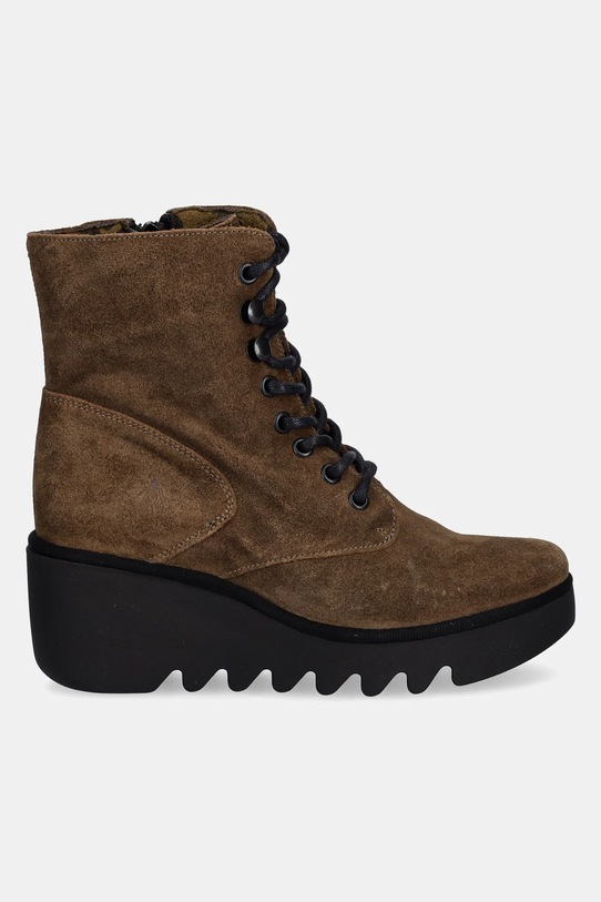 Fly London botki zamszowe BIRR534FLY P501534009 brązowy AW25