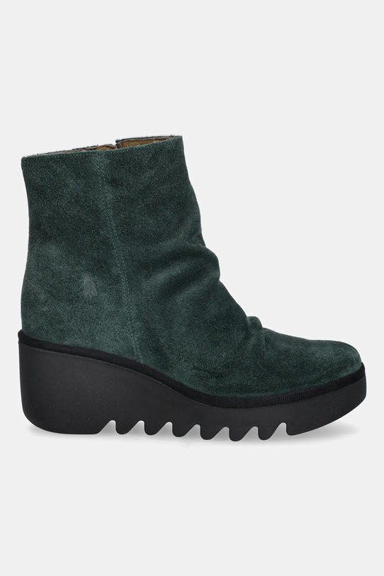 Fly London botki zamszowe BANN538FLY P501538012 zielony AW25