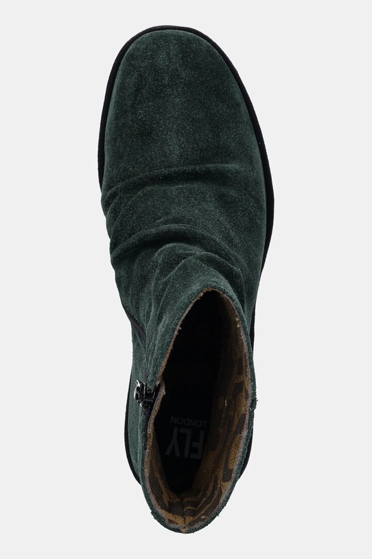 Fly London botki zamszowe BANN538FLY zielony P501538012