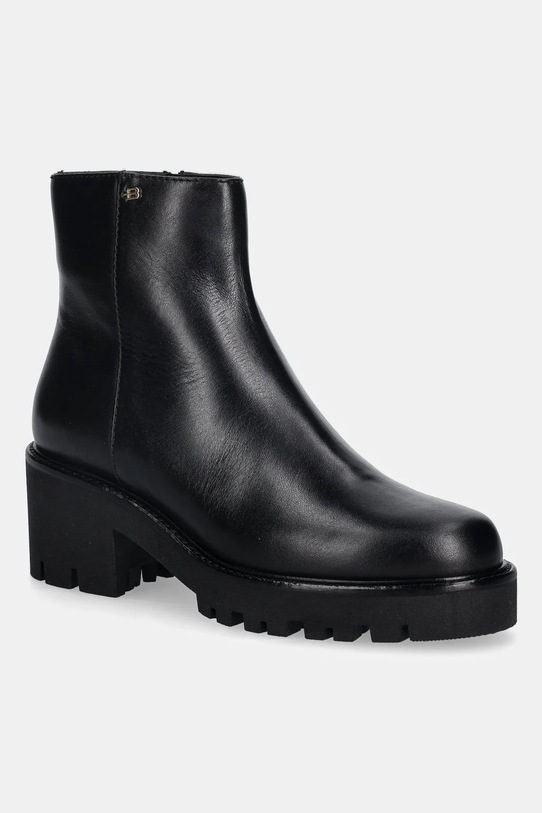 Baldinini botki skórzane słupek czarny D6B149P4VITE.0000