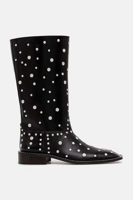 Wales Bonner botki skórzane Studded Boot WBW45001A.22020.999 czarny AW25