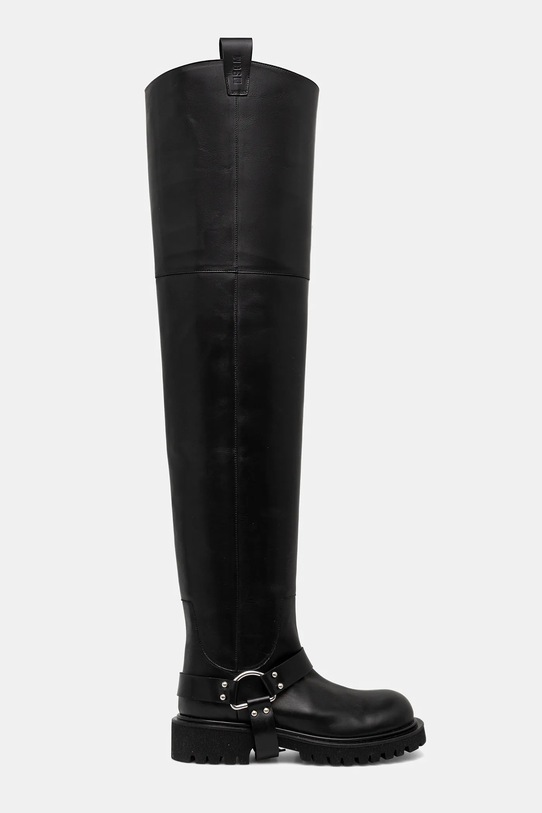 Кожени ботуши MSGM 3942MDS676.557.99 черен AW25