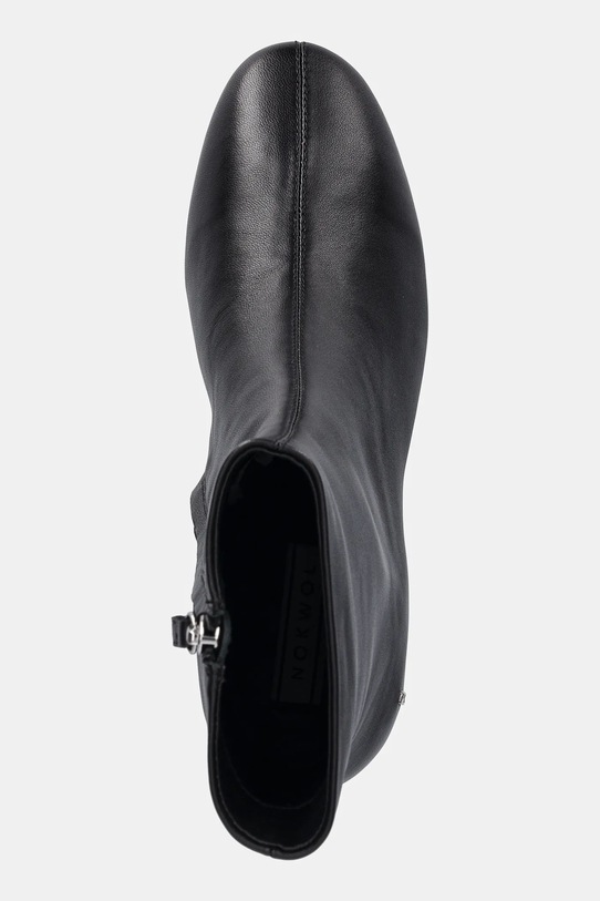 Nokwol botki skórzane Alyssa Black Leather czarny Alyssa.Black.Leather