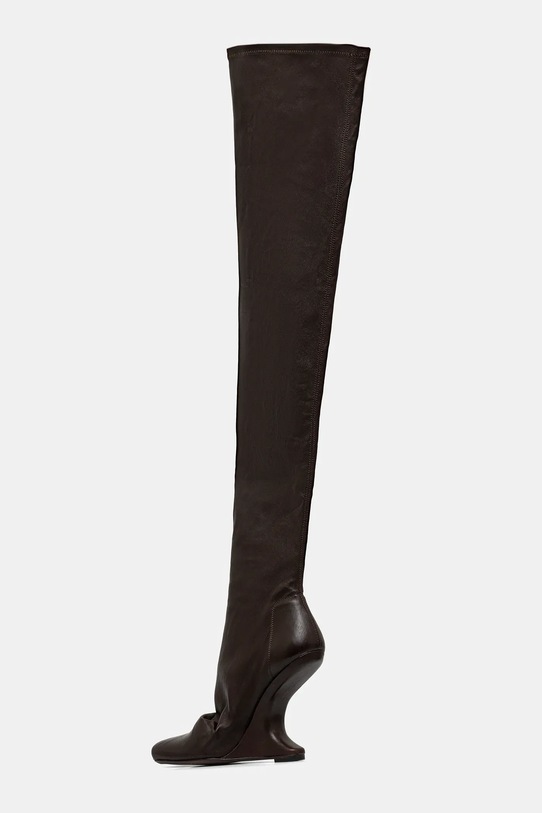 Obuwie Rick Owens Lilies kozaki skórzane Cantilever 11 LI02E3801.LS brązowy