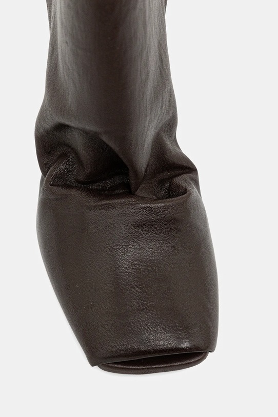 Rick Owens Lilies kozaki skórzane Cantilever 11 brązowy LI02E3801.LS