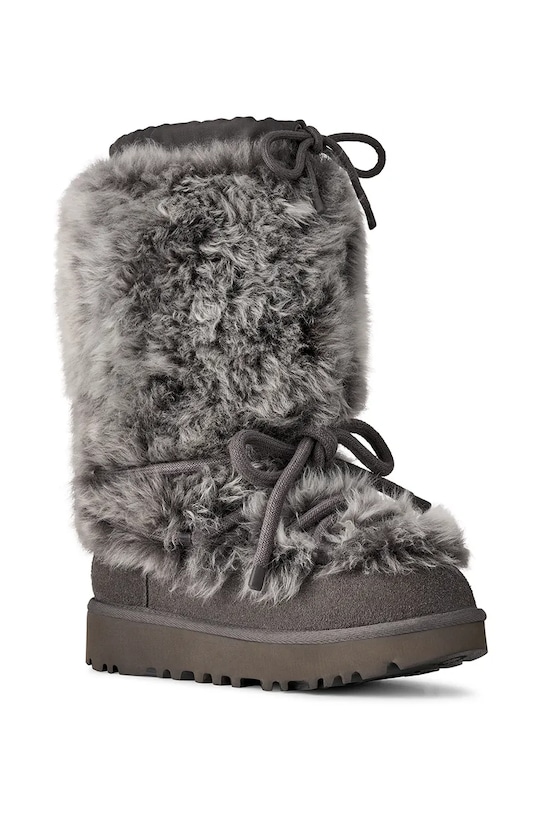 UGG śniegowce zamszowe W Classic Tall Chalet 1175690.CHRC szary AW25