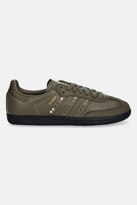 adidas Originals sneakersy skórzane Samba OG W JR8870 zielony AW25