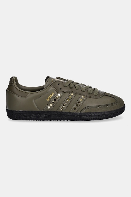 Kožené tenisky adidas Originals Samba OG W JR8870 zelená AW25