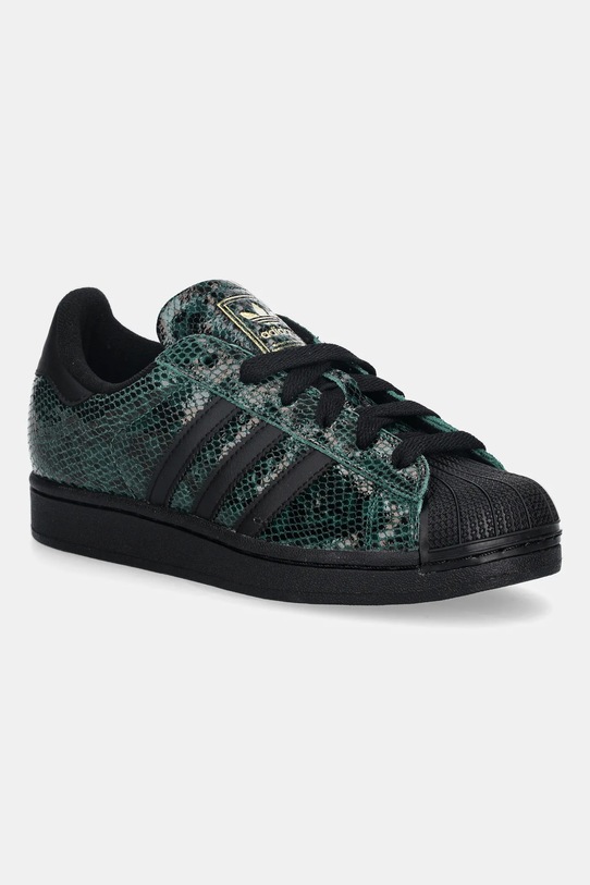 adidas Originals sneakersy skórzane Superstar II W niska zielony JP8159