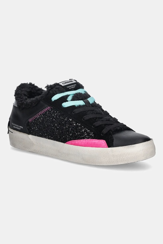 Crime London sneakersy DISTRESSED tekstylny czarny 21004AA7.20