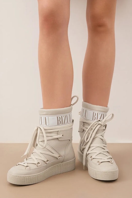 Bizuu śniegowce skórzane ESPEN.BEZOWY