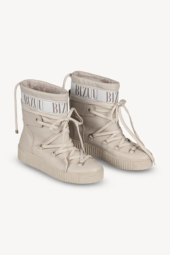 Bizuu śniegowce skórzane ESPEN.BEZOWY beżowy AW25