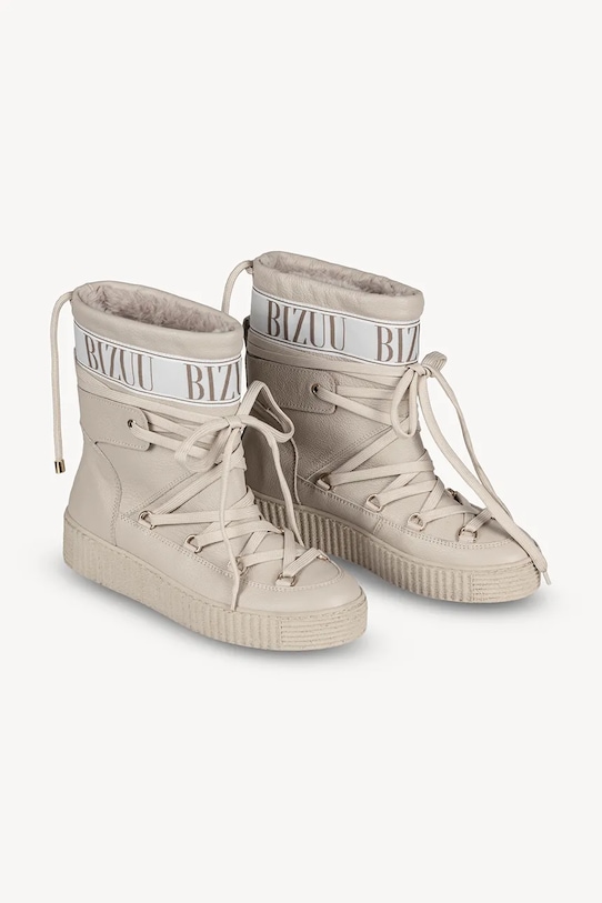 Bizuu śniegowce skórzane ESPEN.BEZOWY beżowy AW25