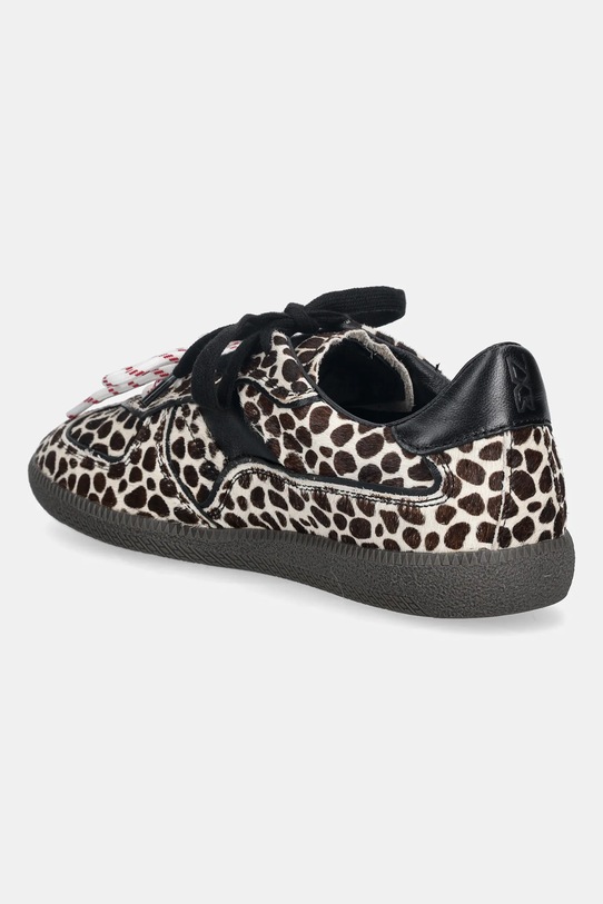 Obuwie Nokwol sneakersy skórzane August August.Black.Spot brązowy
