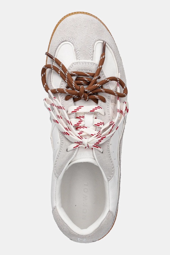 Nokwol sneakersy skórzane August szary August.White.Sheep
