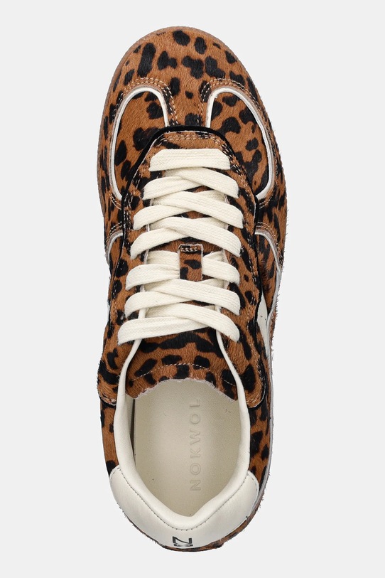 Nokwol sneakersy skórzane August brązowy August.Leopard