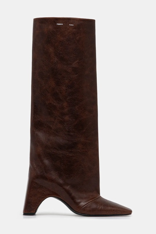Coperni kozaki skórzane Bridge Boot COPSH03F6064 brązowy AW25