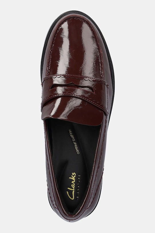 Clarks Originals leather loafers Straven Edge maroon 26184847