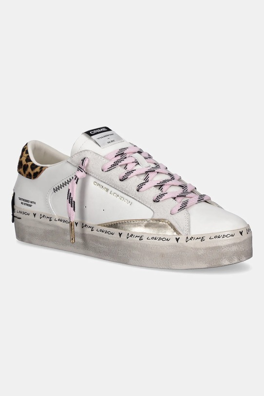Crime London sneakersy skórzane DISTRESSED pozostałe biały 25072AA8.10
